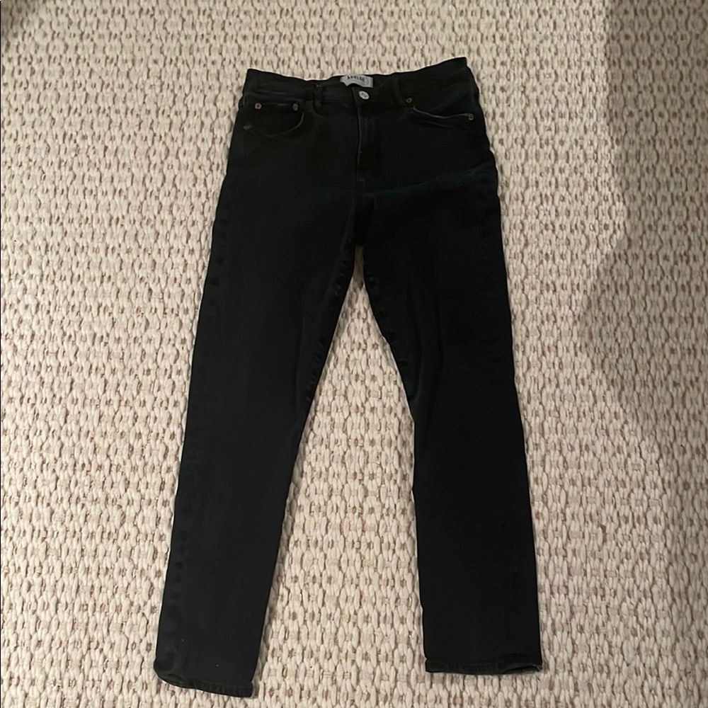 Agolde Black Ankle Cropped Jeans